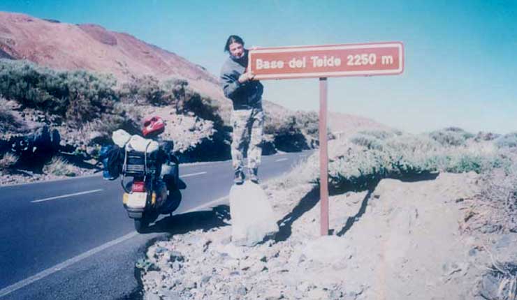 Febbraio 1998  - Canarie - Tenerife, Bruno al Teide